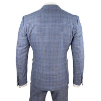 Terno masculino vintage azul-acinzentado de 3 peças - Paul Andrew Victor