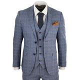 Terno masculino vintage azul-acinzentado de 3 peças - Paul Andrew Victor