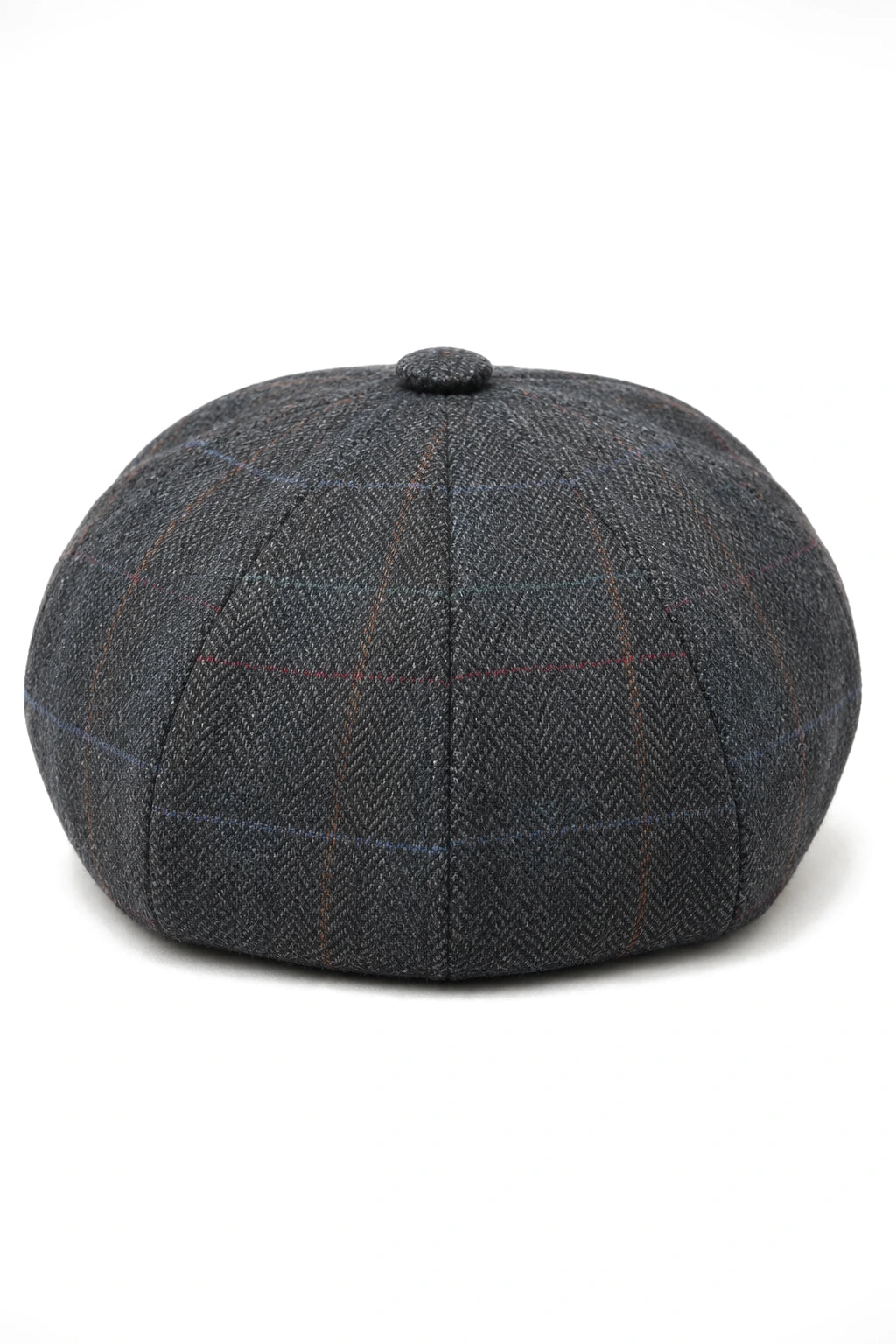 Chapéu masculino Razor Baker Boy de 8 painéis em lã tweed, estilo jornaleiro.