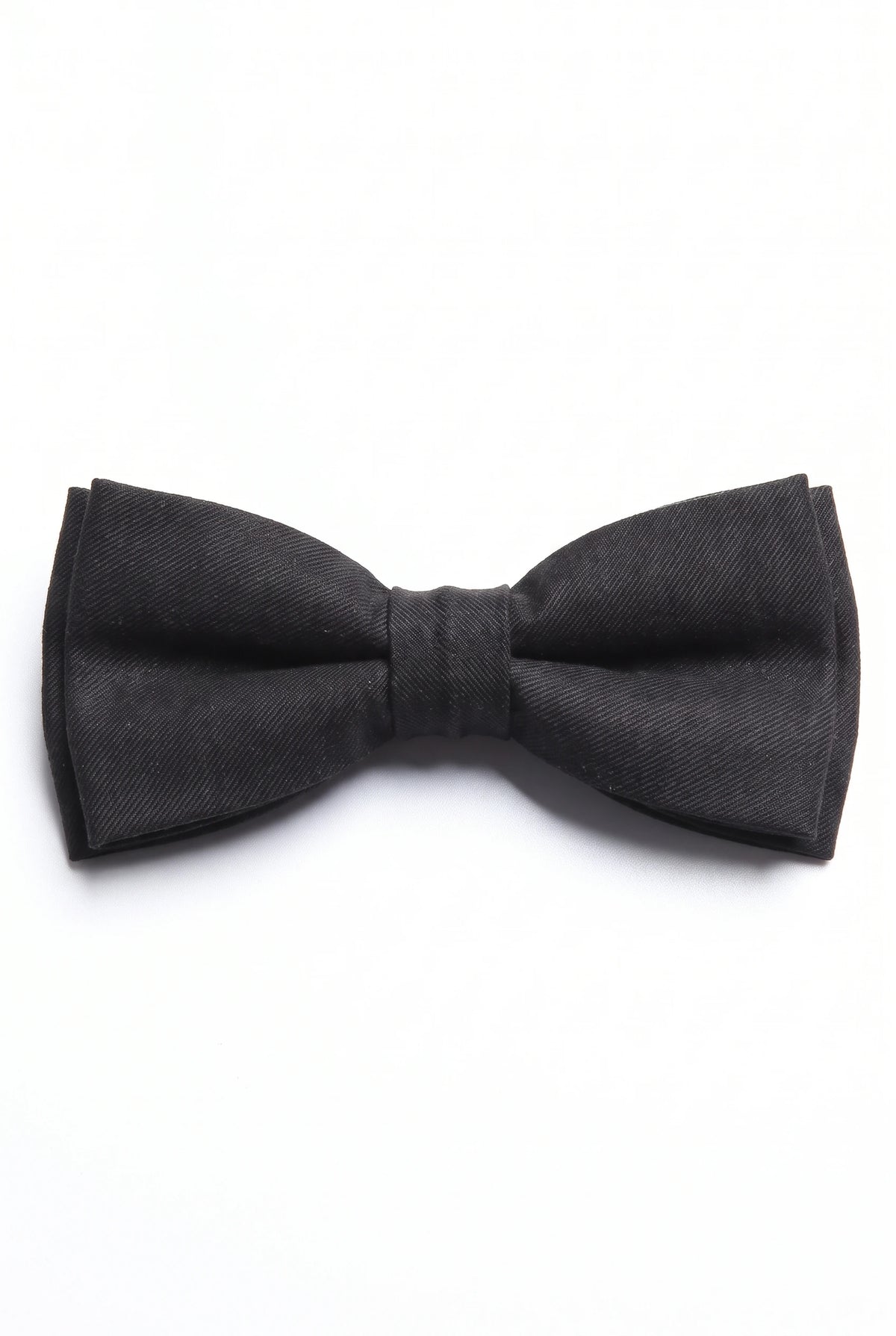 Gravata borboleta preta masculina de camada dupla