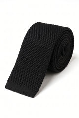 Gravata preta de tricô masculina