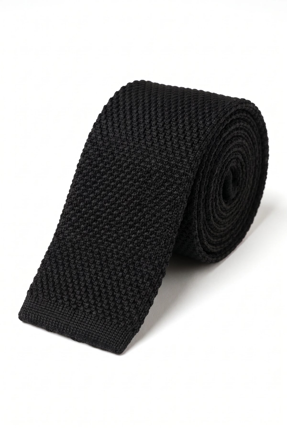 Gravata preta de tricô masculina