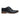 Sapatos Derby masculinos de couro preto polido, modelo liso, estilo formal.