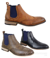 Botas Chelsea masculinas pretas ou marrons sem cadarço - Cavani Hound
