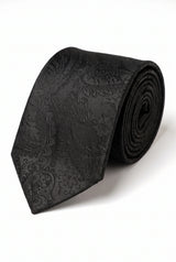 Conjunto de presente com gravata preta paisley para homem