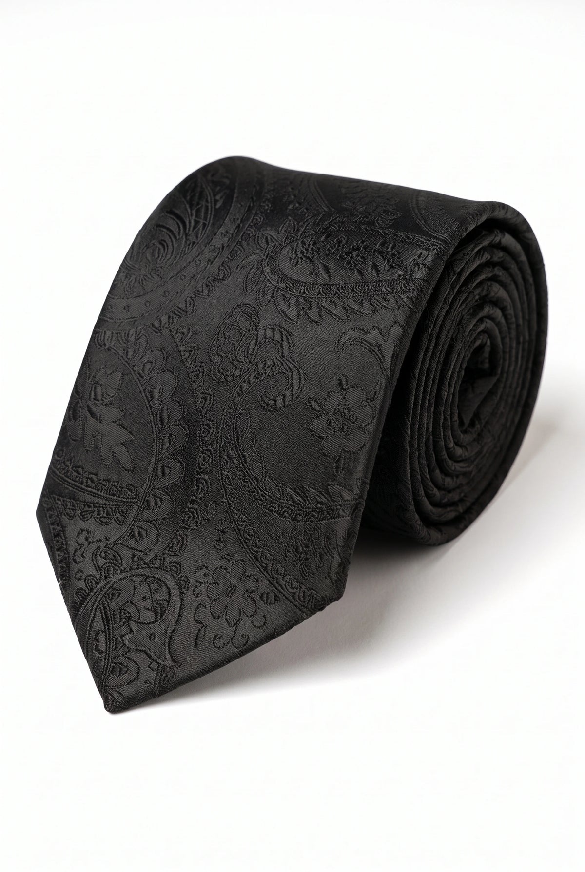 Conjunto de presente com gravata preta paisley para homem