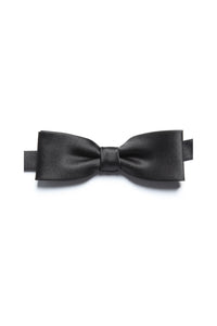 Gravata borboleta slim de cetim preta para homens