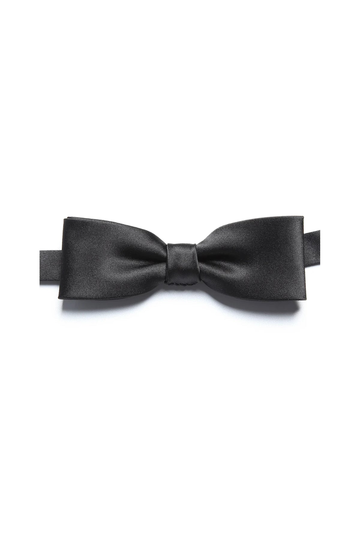 Gravata borboleta slim de cetim preta para homens