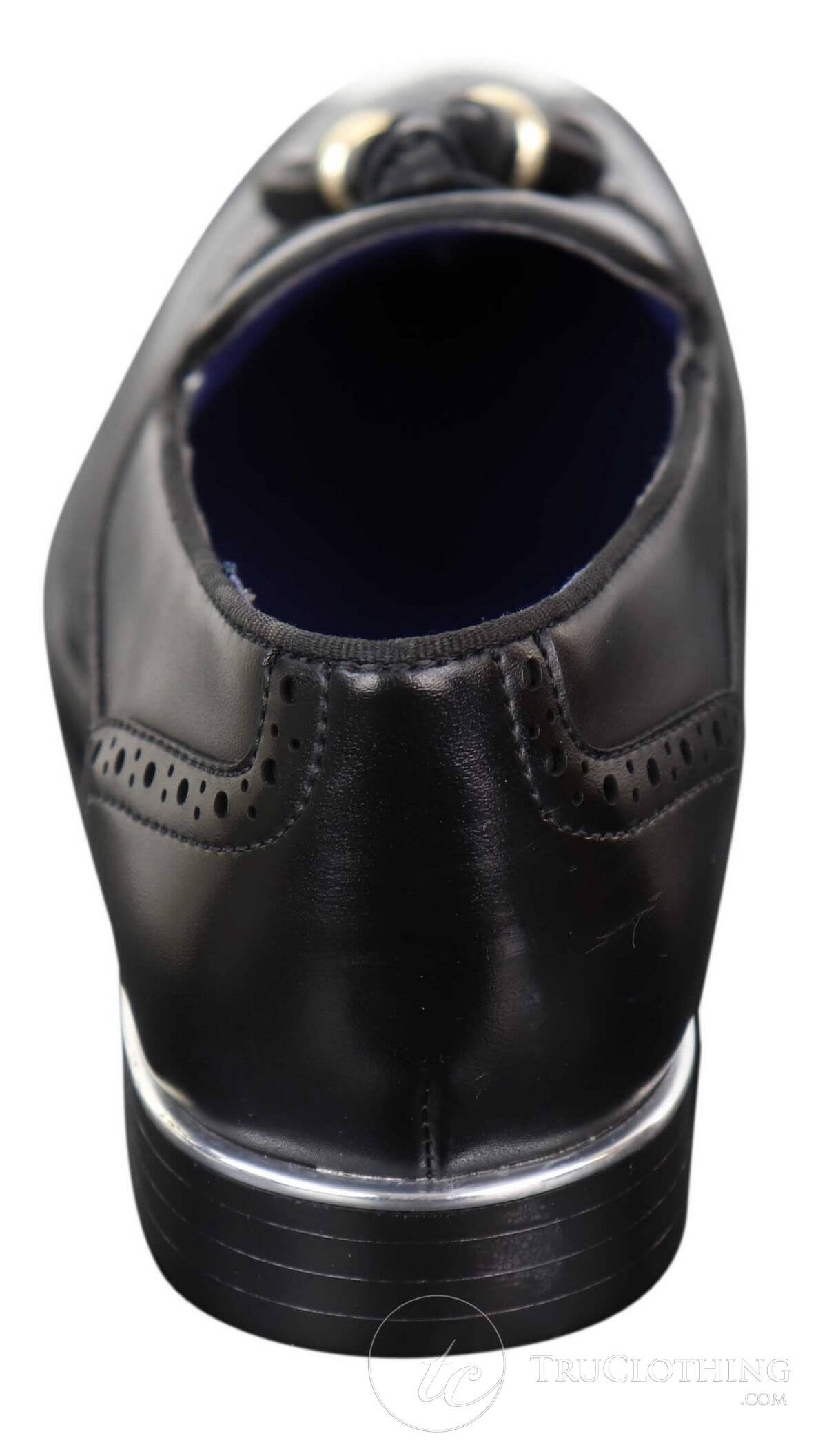 Sapatos Brogue Masculinos Pretos com Borlas