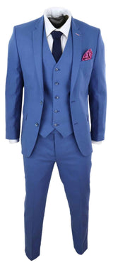 Terno masculino azul claro para o verão