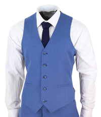 Terno masculino azul claro para o verão