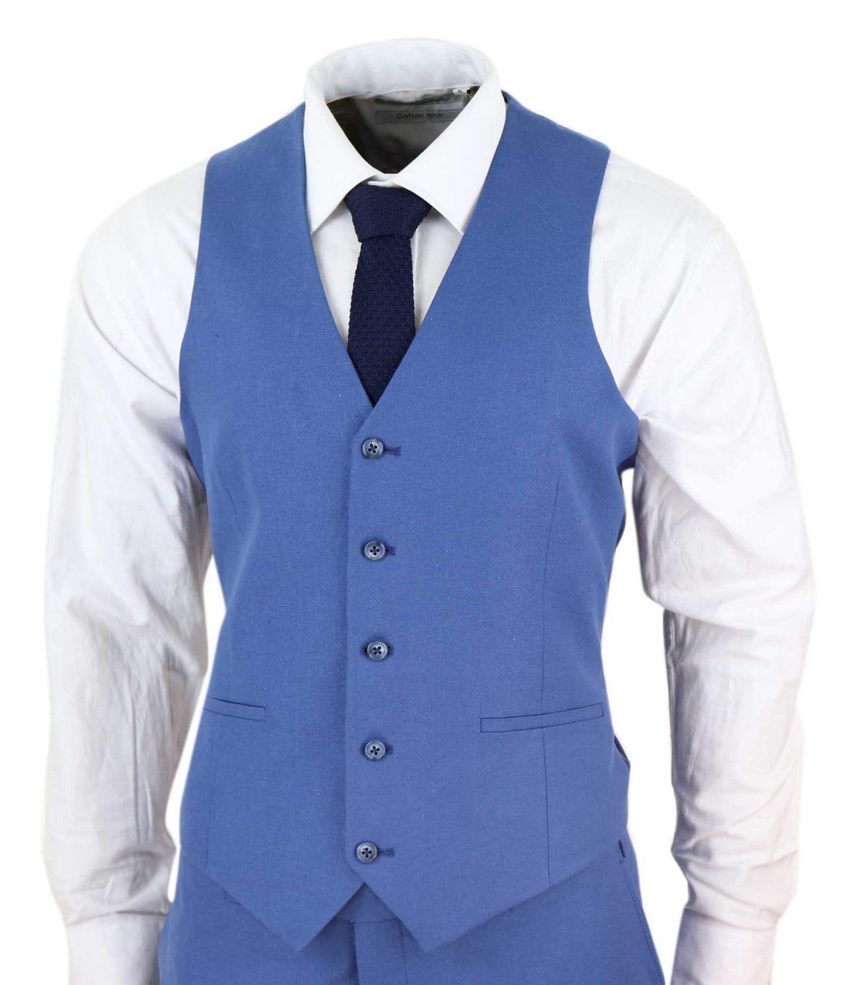 Terno masculino azul claro para o verão