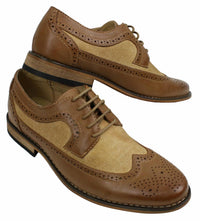 Sapatos Brogue Masculinos de Couro, Designer Italiano, Elegantes e Casuais, nas cores Marrom, Preto e Azul Marinho, Estilo Retrô