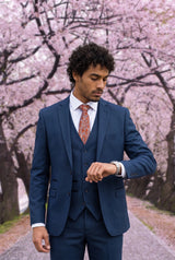 Gravata masculina bronze com estampa paisley