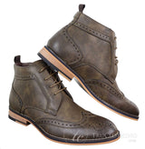 Botas Brogue Masculinas Marrons com Cadarço - Cavani Sava