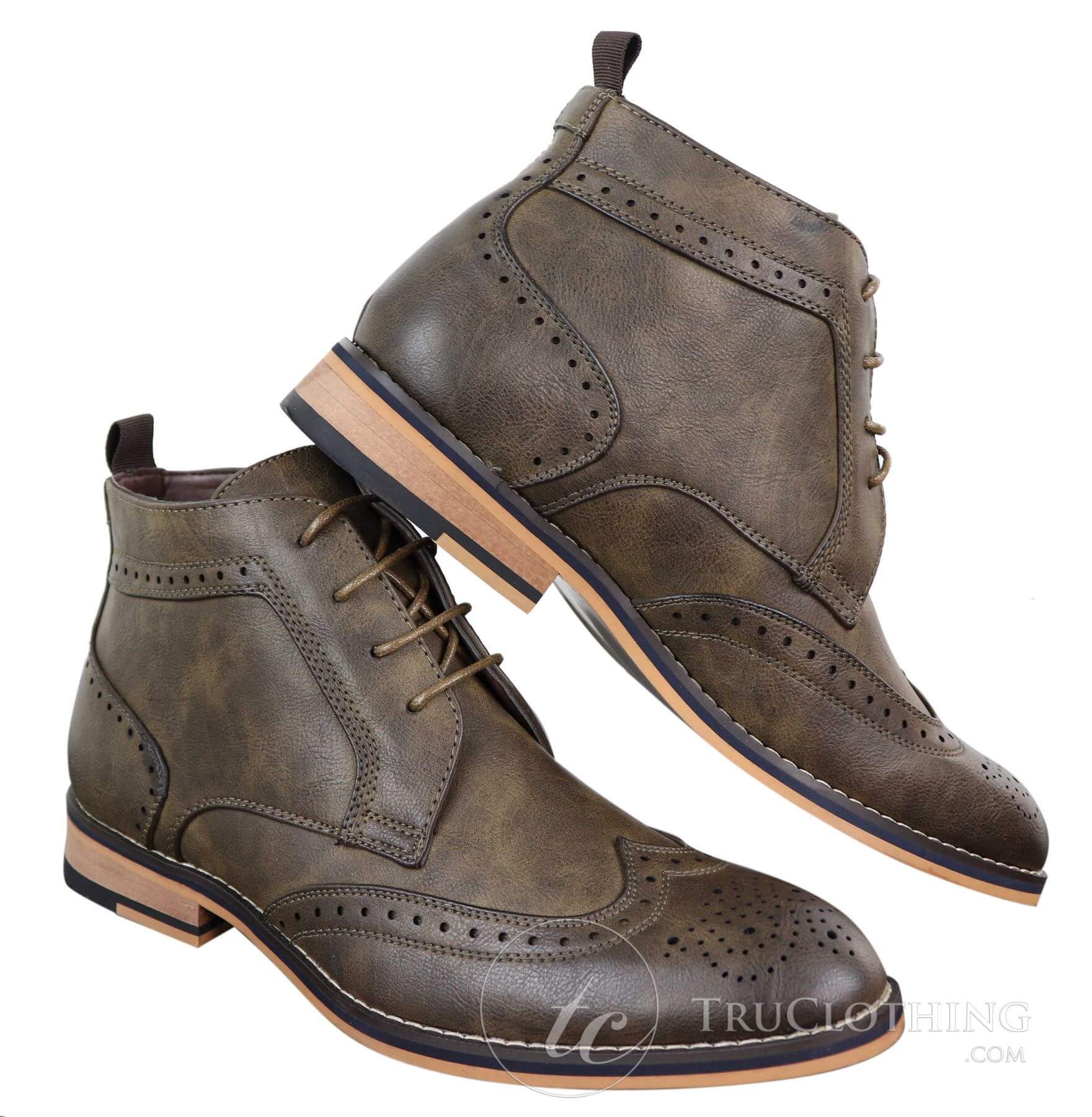 Botas Brogue Masculinas Marrons com Cadarço - Cavani Sava