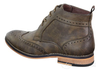 Botas Brogue Masculinas Marrons com Cadarço - Cavani Sava