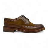 Sapatos Brogue Masculinos em Camurça Marrom