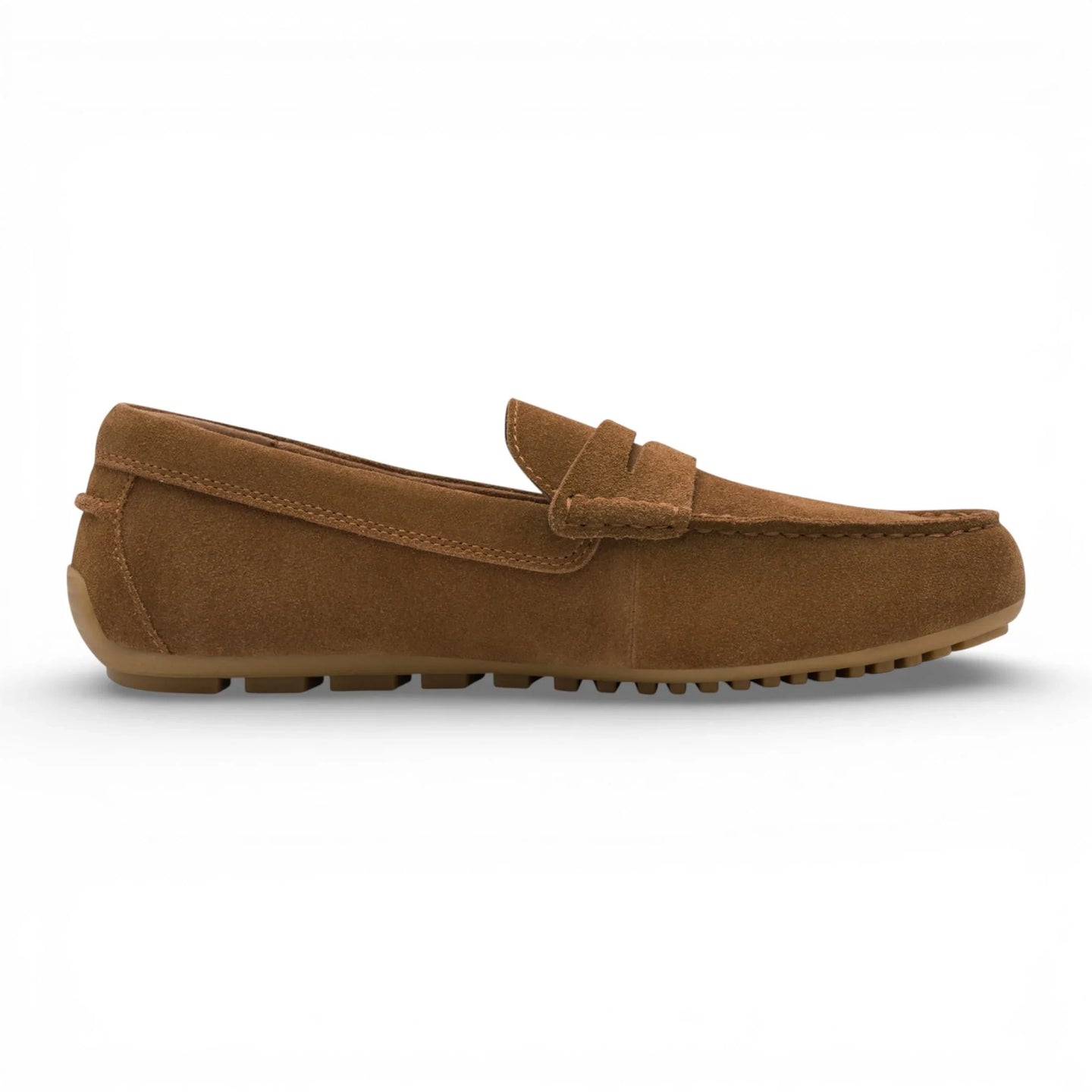 Mocassins masculinos de camurça marrom
