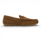 Mocassins masculinos de camurça marrom