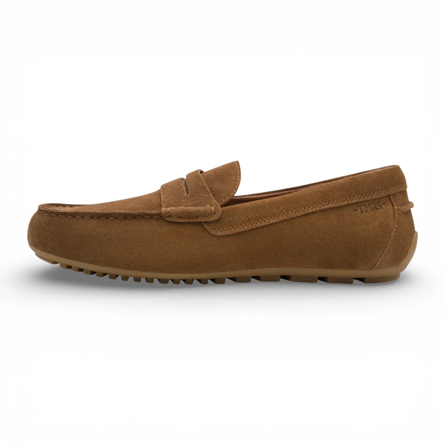 Mocassins masculinos de camurça marrom