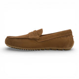 Mocassins masculinos de camurça marrom