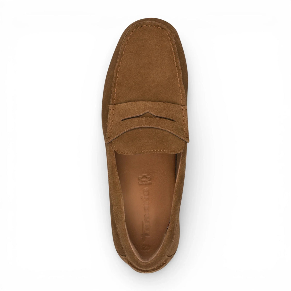Mocassins masculinos de camurça marrom
