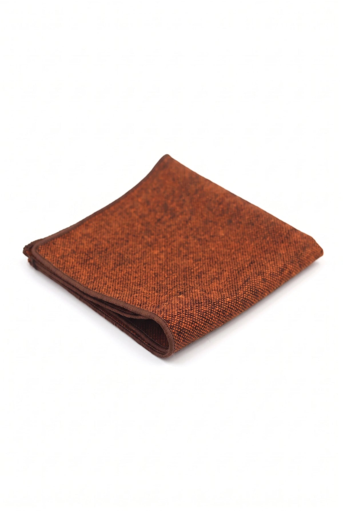 Lenço de bolso masculino em tweed marrom