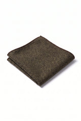 Lenço de bolso masculino em tweed marrom