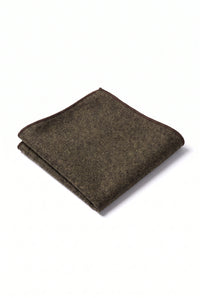 Lenço de bolso masculino em tweed marrom