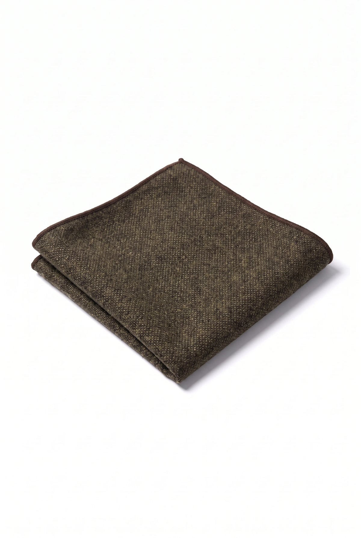 Lenço de bolso masculino em tweed marrom