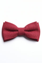 Gravata borboleta dupla bordô masculina