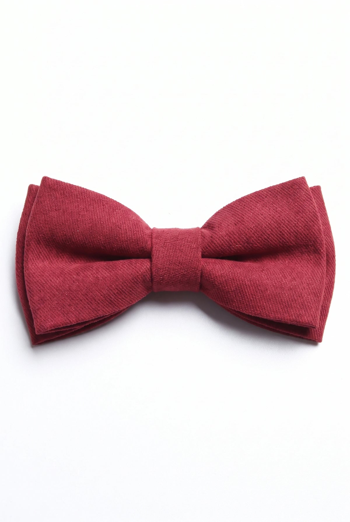 Gravata borboleta dupla bordô masculina