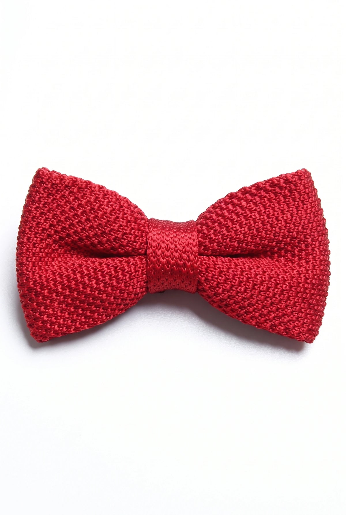 Gravata borboleta masculina de malha cor bordô