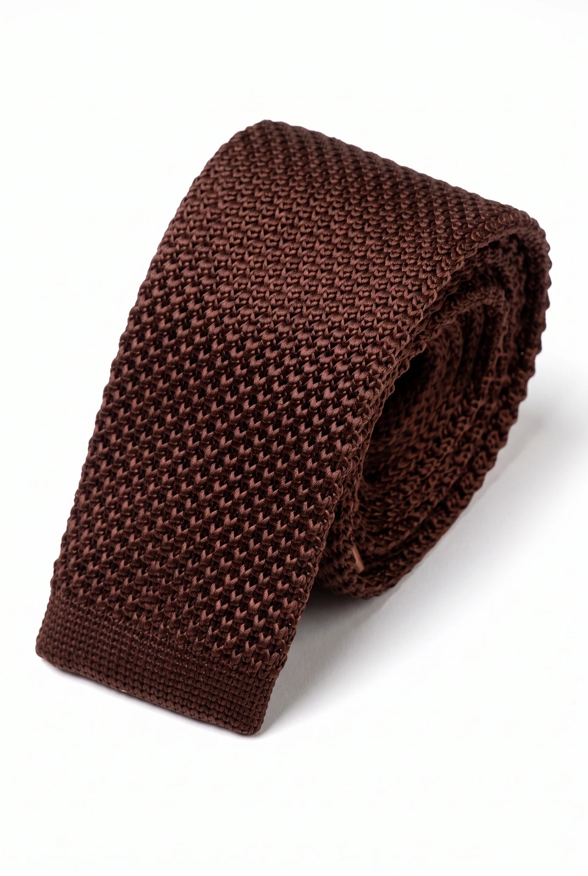 Gravata masculina de poliéster tricotado na cor bordô