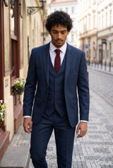 Gravata masculina de malha bordô