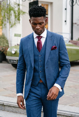Conjunto de gravata masculina bordô