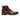 Botas de cano curto Balmoral masculinas em couro bordô com biqueira reforçada