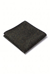 Lenço de bolso masculino em tweed de lã na cor carvão