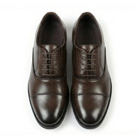Sapatos Oxford Clássicos Masculinos com Biqueira Reta e Amarração
