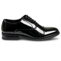Sapatos Oxford Clássicos Masculinos com Biqueira Reta e Cadarço