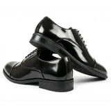 Sapatos Oxford Clássicos Masculinos com Biqueira Reta e Cadarço