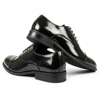 Sapatos Oxford Clássicos Masculinos com Biqueira Reta e Cadarço