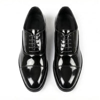 Sapatos Oxford Clássicos Masculinos com Biqueira Reta e Cadarço