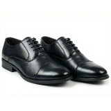 Sapatos Oxford Clássicos Masculinos com Biqueira Reta e Amarração