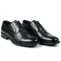 Sapatos Oxford Clássicos Masculinos com Biqueira Reta e Amarração