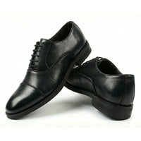 Sapatos Oxford Clássicos Masculinos com Biqueira Reta e Amarração