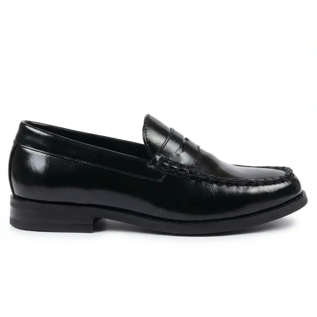 Mocassins masculinos clássicos Penny em couro PU