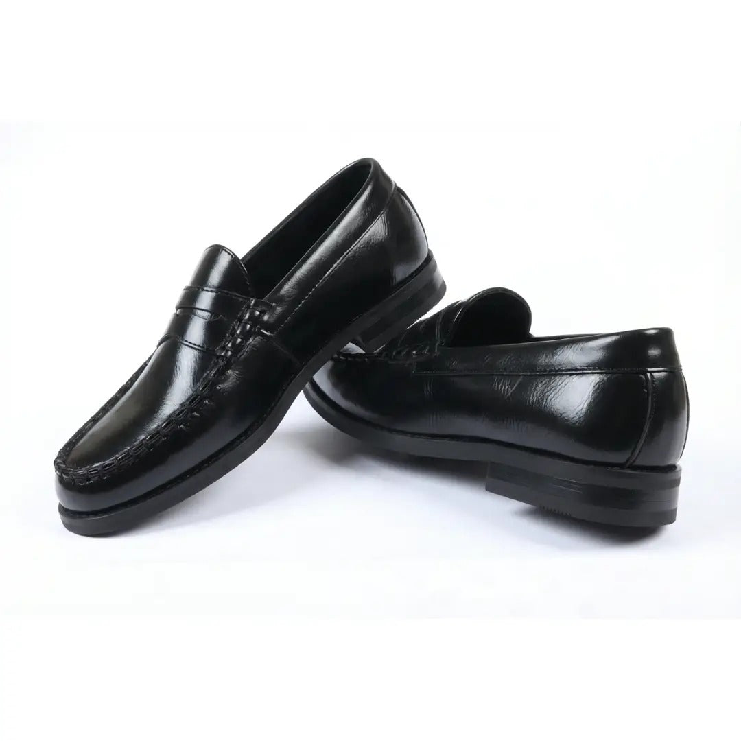 Mocassins masculinos clássicos Penny em couro PU