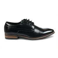 Sapatos Derby Masculinos Clássicos de Bico Liso com Cadarço